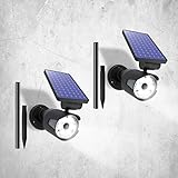 Panta Safe Light Solar LED Doppelpack - 8 Hochleistungs-LEDs - bis zu 7,5 Meter Reichweite - wetterfest & robust - Abschaltfunktion - Tageslicht-Sensor