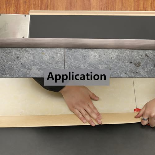 Miniatura 8 de Transición De Suelo Autoadhesiva De Pvc - 1 M X 5 Cm, Perfil Laminado Plano Para Umbral, Tira De Borde De Suelo, Color Blanco