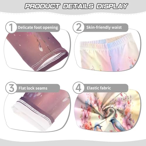 Toddler Girls Leggings Printed Yoga Pants Leggings Love Heart Bird for Kids3