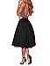 Lovezesent Women's Street Flared Retro Pleated Midi Skirt Large Black