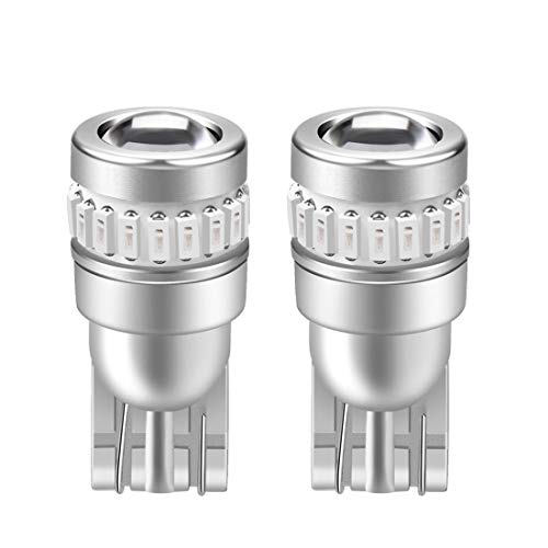 Briteye(まぶしい) T10 LED ブルー 青 爆光 無極性 最新型 レンズ W5W LEDバルブ 19個のLEDチップ搭載 360°全方位照射 - 12V 車用 ルームランプ/ナンバー灯/ポジションランプ 交換用 ウェッジ球 (2個入）のサムネイル