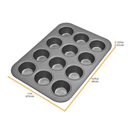 Chicago Metallic Commercial Ii Non-Stick 12-Cup Muffin Pan #TOP5
