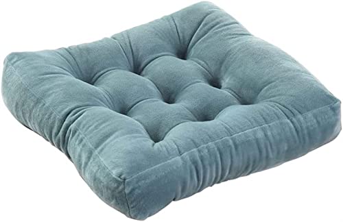 Premium Velvet Seat Pad Cushion for Armchairs - Soft Square Booster for Office, Dining, Garden, Bedroom - Comfortable Upholstered Floor Seating