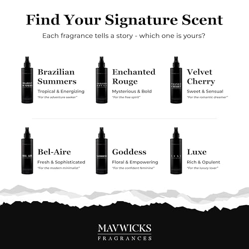 Mavwicks Fragrances - (Brazilian Summers) Linen & Room Spray (8oz) – Bedroom & Home Fragrance Mist, Long-Lasting Freshness To Brighten Up Your Space, Fabric & Air Freshener, Aromatherapy Scent Spray