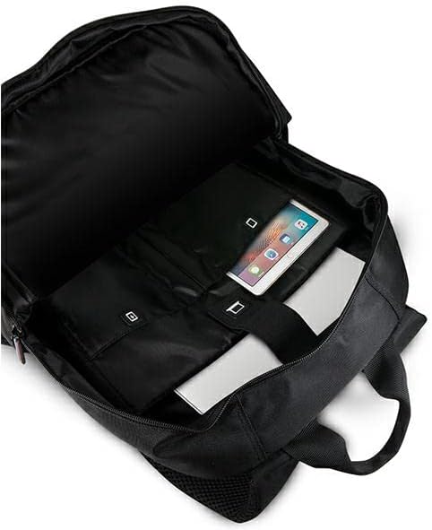 BMW BMBPCO15CAPRBK Backpack 16 Inches Black Carbon Red Stripes