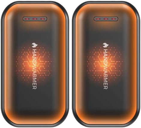 AICPAN Handwärmer Elektrisch - 2er-Pack 6000mAh Magnetischer Taschenwärmer, USB-C Elektrische Handwärmer Wiederaufladbar Schnellheizung,3 Heizstufen Bis 55°C,für Outdoor,Golf,Campi