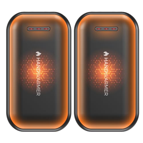 AICPAN Handwärmer Elektrisch - 2er-Pack 6000mAh Magnetischer Taschenwärmer, USB-C Elektrische Handwärmer Wiederaufladbar Schnellheizung… – Ansicht 1