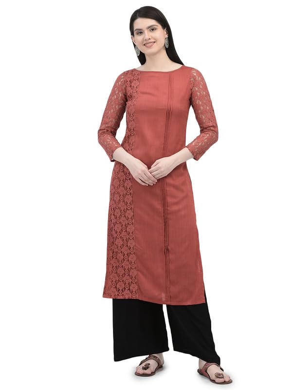 OjjasviRed Cotton Solid Kurta OJ1834