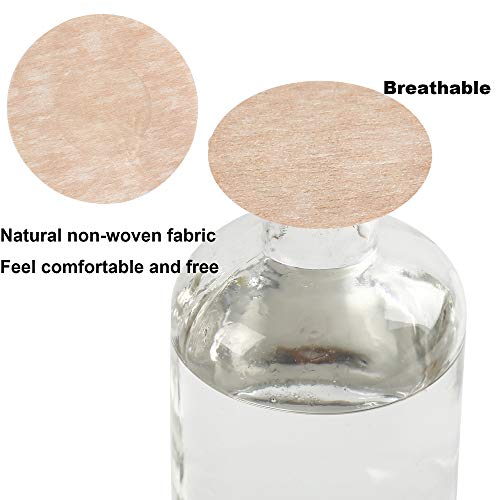 Ubrand 100 Pieces Nipple Cover Disposable Nipple Pasties Stickers Nipple Petals Bra Pad Natural & Invisible Satin Breast Covers Pasties Self-Adhesive No Show Bra for Women, Beige, Large3