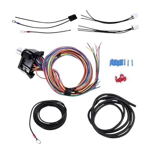 14 Circuit Wiring Harness Kit Car Modification Compatible with Chevy Ford Muscle Electrical Wire