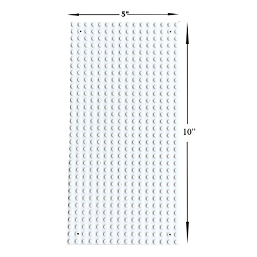 Image of Taken All Building Bricks Block Base Plate - White 6 Pack of 5 inchX10 inch Baseplates - Compatible Major Brands Building Block Toys