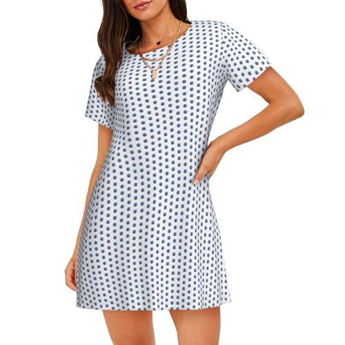 Robe de nuit légère manches courtes femme finie l'inconfort nocturne d'été