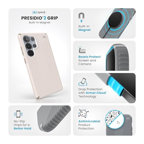 Speck Samsung Galaxy S25 Ultra Case - Magnet Case, 13-Foot Drop Protection, No-Slip Grips - Samsung S25 Ultra Case Magsafe - Raised Bezel and Enhanced Buttons - Presidio 2 Grip by Speck - Image 2