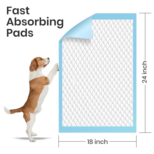 Image of FPN Dog Pee Pads 50 Count 18x24 Inch | Disposable Puppy Training Pads for Dogs & Cats | Pet Potty Training Pads, Large Size Dog Pads for Indoor Use, Puppy Essentials Bulk Pack