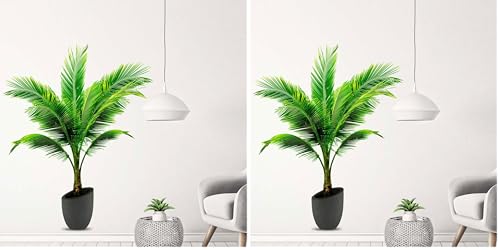 Amimagen Coconut Palm Potted Plants Wall Stickers - Tropical Plants