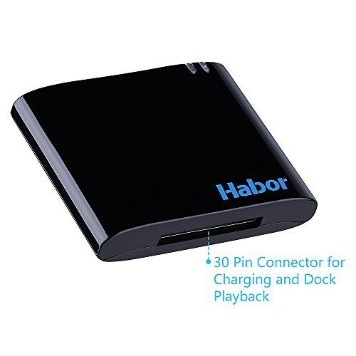 Iphone 30-PIN dock Bluetooth Receivers, Xhonor Latest Bluetooth A2DP Music Audio Receiver Adapter for Bose Sounddock and 30-Pin iPod iPhone Dock Speaker