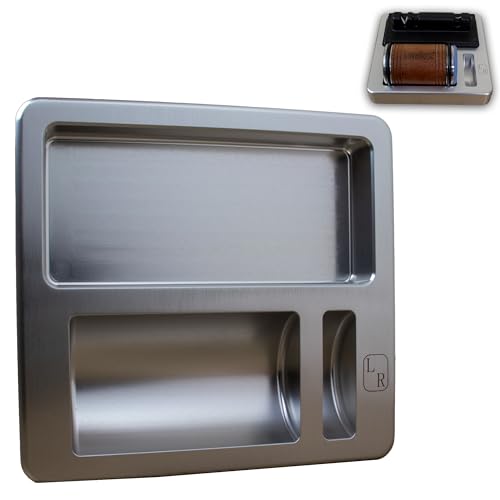 LavaRose Rolling Knife Sharpener Base Aluminium - Solid CNC machined Base. Stand for Rolling Knife Sharpening Kits, 15x16x3cm, High End Chemical-Free Storage Solution (Aluminium)