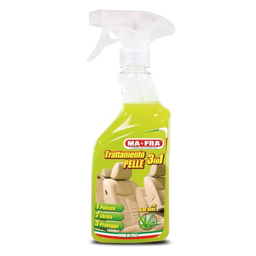 Mafra, Trattamento 3in1 Pelle, Pulisce, Idrata e Protegge le Superfici Interne dell'Auto, con Aloe Vera e Cere Naturali, Previene la Formazione di Grinze e Screpolature, Formato 500ml