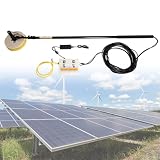 XEEAOFE Asta per Pulizia Rotante Telescopica per Pannelli Solari, Macchina per Pulizia Fotovoltaica con Cavo 9/17m, Lavavetri per Pannelli Solari,Single-LithiumPower