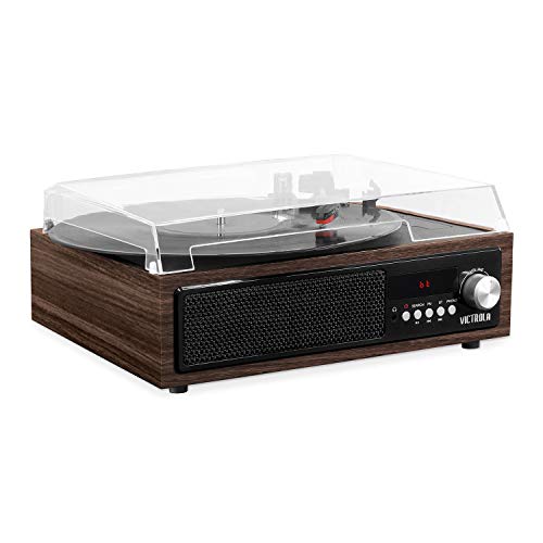 Image of Victrola 3-in-1 Bluetooth Record Player with Built in Speakers and 3-Speed Turntable, Espresso
