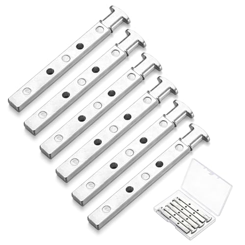 Zonon 6 Pack T Shaped Black Window Pivot Bar Replacement 2 Hole 3 Inch