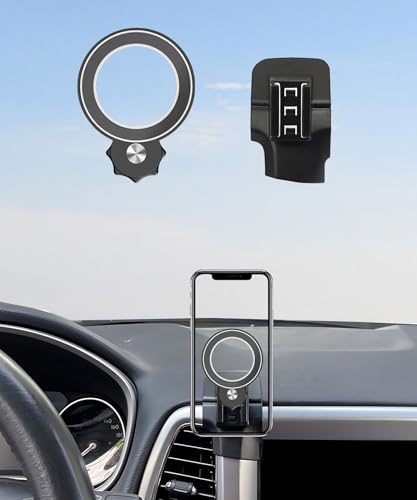 AbeeyGeomarn Magnetism Car Phone Holder for Jeep Compass 2017-2020 Accessories Compatible with MagSafe Hands-Free 360 Degree Rotation Adjustable Cell Phone Mount Does Not Affect Air Vent