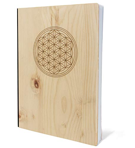 Carnet de notes bois de pin format A5 avec pages blanches papier 90g