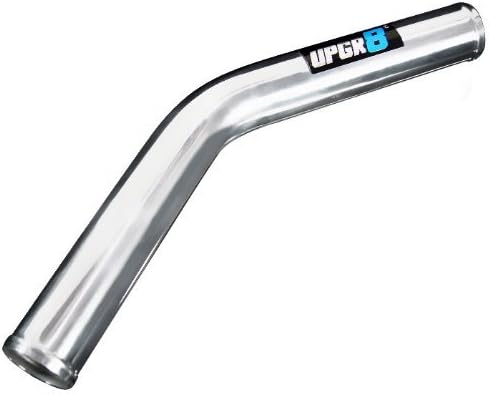 Upgr8 Universal Outside Diameter Polished Aluminum Pipe (3.5"(89MM), 45 Degree)
