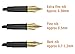 Set of 3 Hongdian Fountain Pen Nibs Gold Trim (Fine, Extra Fine and Bent Nib) for Black Forest 1850, 1851, 1861, M2, M1, 1843, 6013, 517D, 517S, 525, 1843 and 920 Series