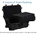 Regetek Waterproof Hard Case, 33 x 21 x 14 Inch, Equipment Case with Wheels/Customizable Foam/Retractable Handle for electronic, tool,cameras, Shockproof,Rolling Hard Case Inner 27.24