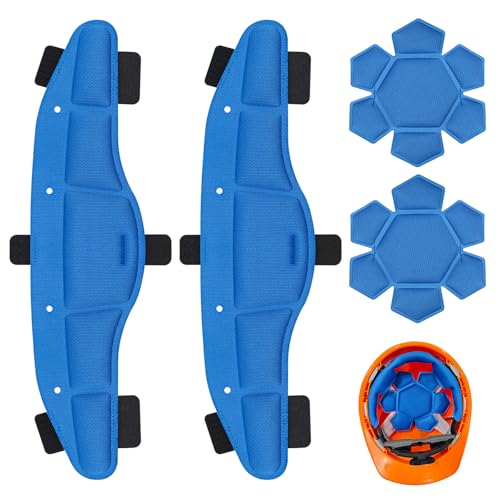 Hard Hat Sweatbands and Top Pads, Sweat Band Washable Hard Hat Cooling Liner Accessories, Suspension Padding Liner, Reusable Moisture Wicking Headband, 4 PCS