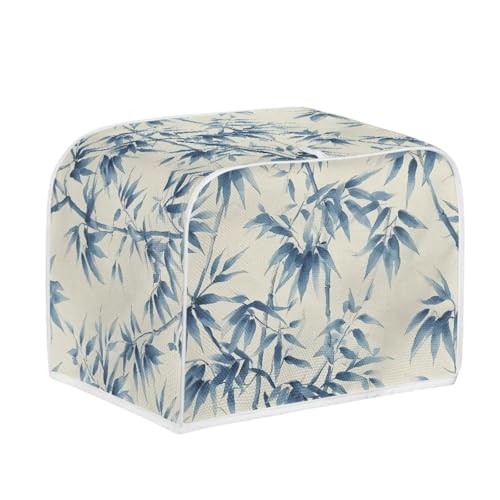 Image of Talayituse Watercolor Leaf Print Toaster Cover 2 Slice Wide Slot, Lightweight Bread Maker Cover Dust Protection Washable Appliance Bag, S