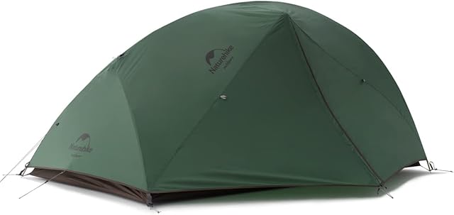 Naturehike Star River ultralekki namiot kempingowy dla 2 osób, tkanina silikonowa, dwuwarstwowy drążek aluminiowy, wodoszczelny namiot chroniący przed owadami, do aktywności na świeżym powietrzu,