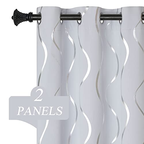 Estelar Textiler Wave Line Pattern Blackout Kids Room Darkening Curtain Panels - Perfect for Creating a Cozy and Relaxed Atmosphere
