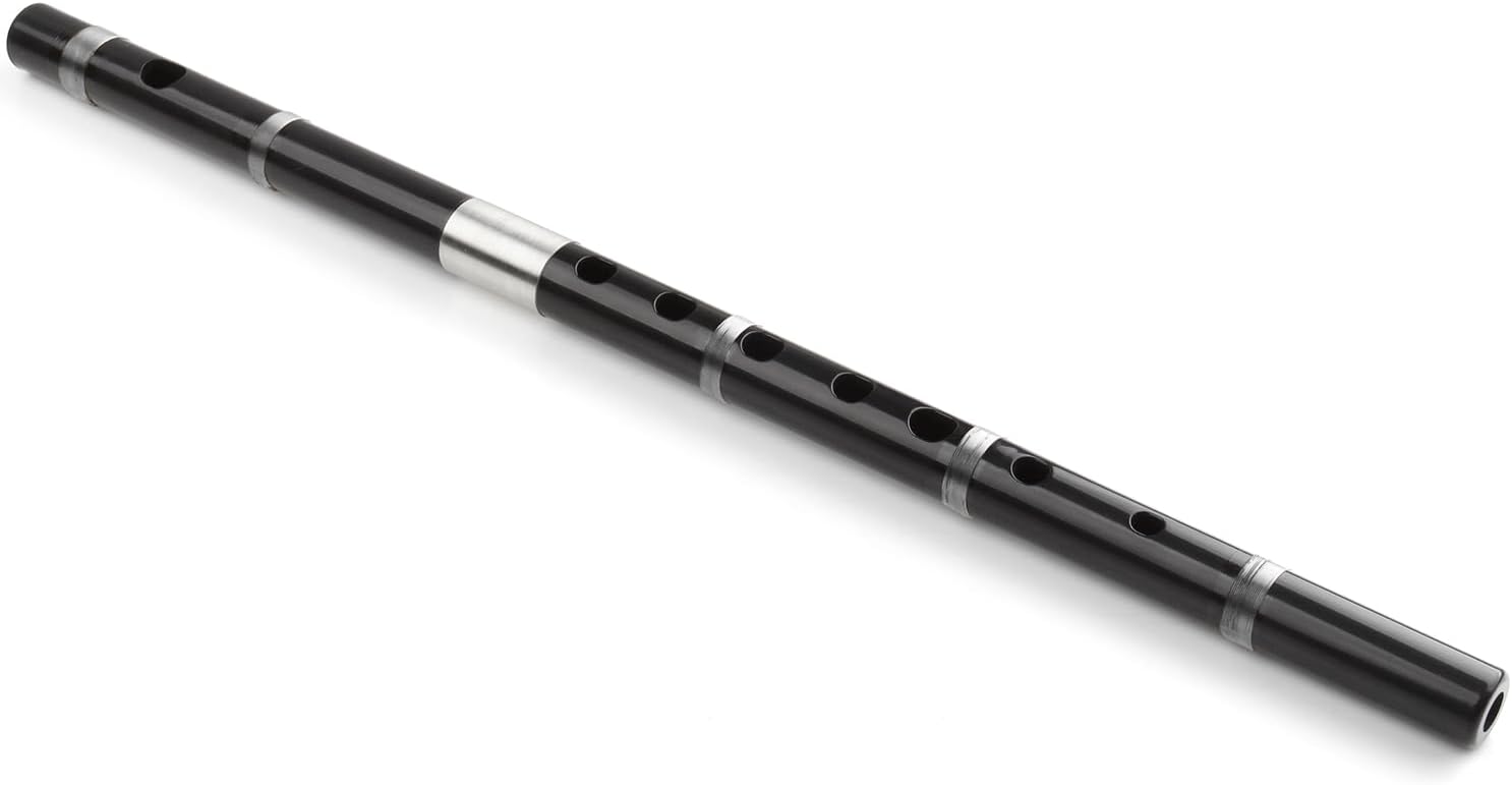 Plastic Black Japanese Shinobue Flute 7 Hon Two Section Flute Musical Instrument