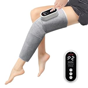 Orifesio Bein Massagegerät, Kabellose Wadenmassagegerät mit 3 Intensitäten, 3 Massagemodi und 3 Heizfunktion, Beinmassagegerät mit 6 Airbags, Oberschenkel Massagegerät zur Linderung von Beinermüdung