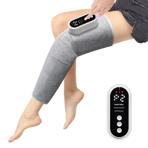 Orifesio Bein Massagegerät Kabellose Wadenmassagegerät mit 3 Intensitäten 3 Massagemodi und 3 Heizfunktion Beinmassagegerät mit 6 Airbags Oberschenkel Massagegerät zur Linderung von Beinermüdung