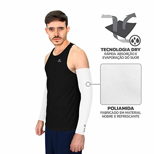 Manguito Esportivo Pro Proteção Solar UV50+ Longo Com Costura Flat e Refletivo Muvin – Par – Mangote