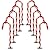 Dazzle Bright Set of 10 Christmas Candy Cane Pathway Markers Lights, 10.6" Connectable Christmas Walkway Stakes Lights with 60 Count Lights Decorations for Xmas Outdoor Indoor Yard Lawn Patio Decor