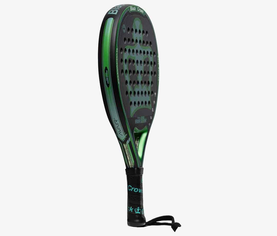 Black Crown - Piton Air 12K Racchetta Padel Professionale, Forma Rotonda, 355-370 g, Carbonio 12K, Super Soft EVA, Telaio 38 mm, Tecnologia AVAIR Antivibrazione, 45% Potenza 55% Controllo