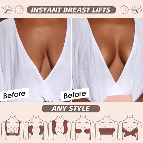 Image of Boob Tape Boobtape, 3 inch Extra Wide Bob Tape for Large Breasts, breast tape, Breast Petal Adhesive Bra
