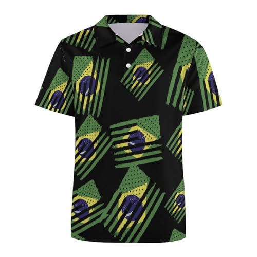 Camiseta polo de Brasil y EE UU para mujer polo de manga corta transpirable casual 5