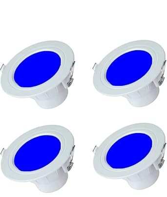 Duo 7 watt Ceiling Light Concealed Light Cool White (Pack of 4) (Blue)