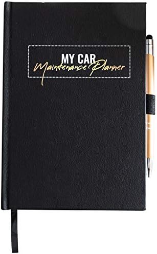 Ladies KAR Care Car - Accessories Automotive Planner Repair Vehicle Maintenance Auto Journal Manual Log Book with Calendar Notebook Gift - Mileage Logbook (Gold)