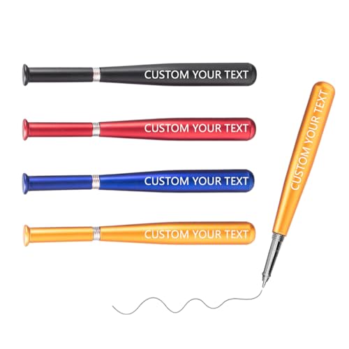 Custom Engraved Baseball & Bat Pens Set