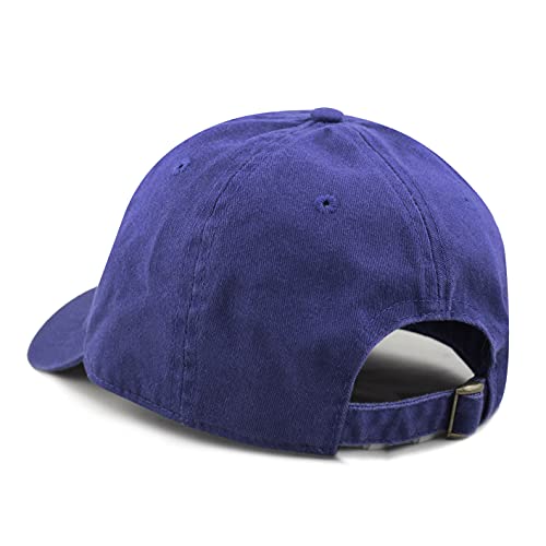 The Hat Depot Unisex Blank Washed Low Profile Cotton And Denim Baseball Cap Hat (Royal Blue) #TOP3