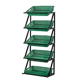 Ladenausstellungsständer, Einzelhandelsausstellungsständer, Vielseitiger Supermarktregal-Organizer, Bodenküchen-Vorratskammer-Snack-Organizer, Mit Abnehmbarer Aufbewahrungsbox, Für Obst, Zwi