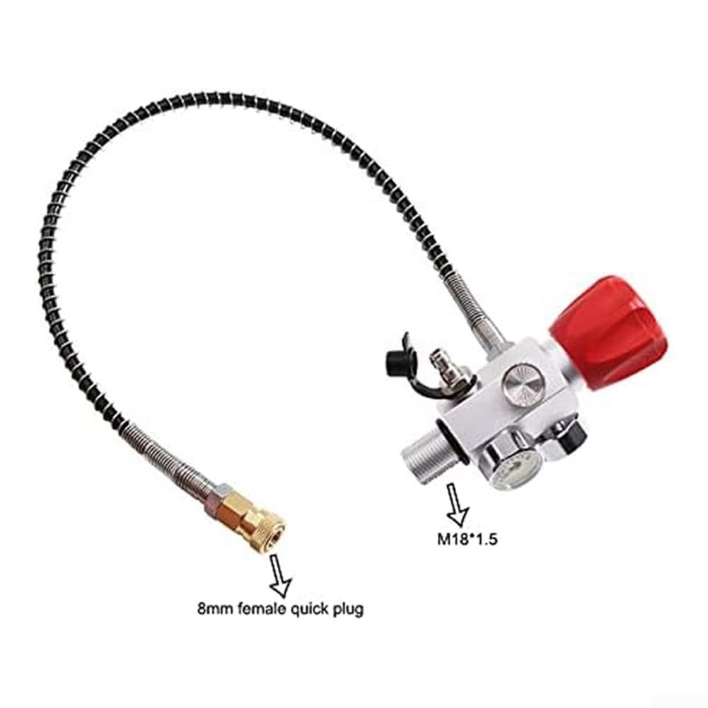 Adaptador Llenado Buceo 18mm G5/8 7/8 Doble Manómetro