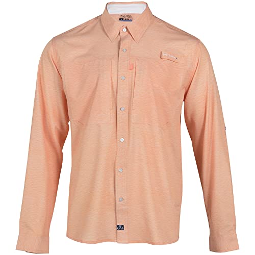 Salt Life H20 Long Sleeve Classic Fit Shirt, Melon, Large #TOP21