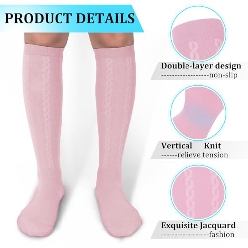 Image of 30-40mmHg Medical Graduated Compression Socks for Women&Men Circulation-Compression Stockings-Knee High Socks for Support,Hiking,Running